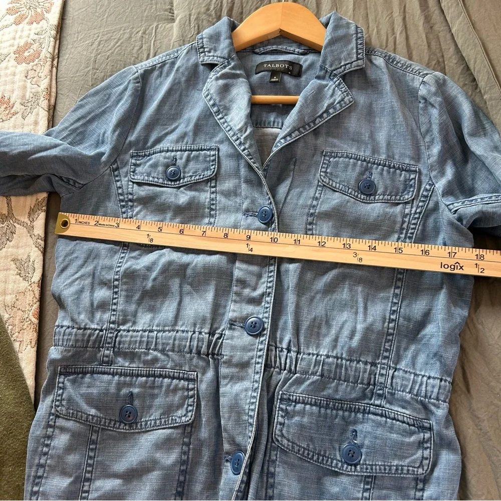 Talbots Cotton Casual Jacket Tencel Blend. Size Small.